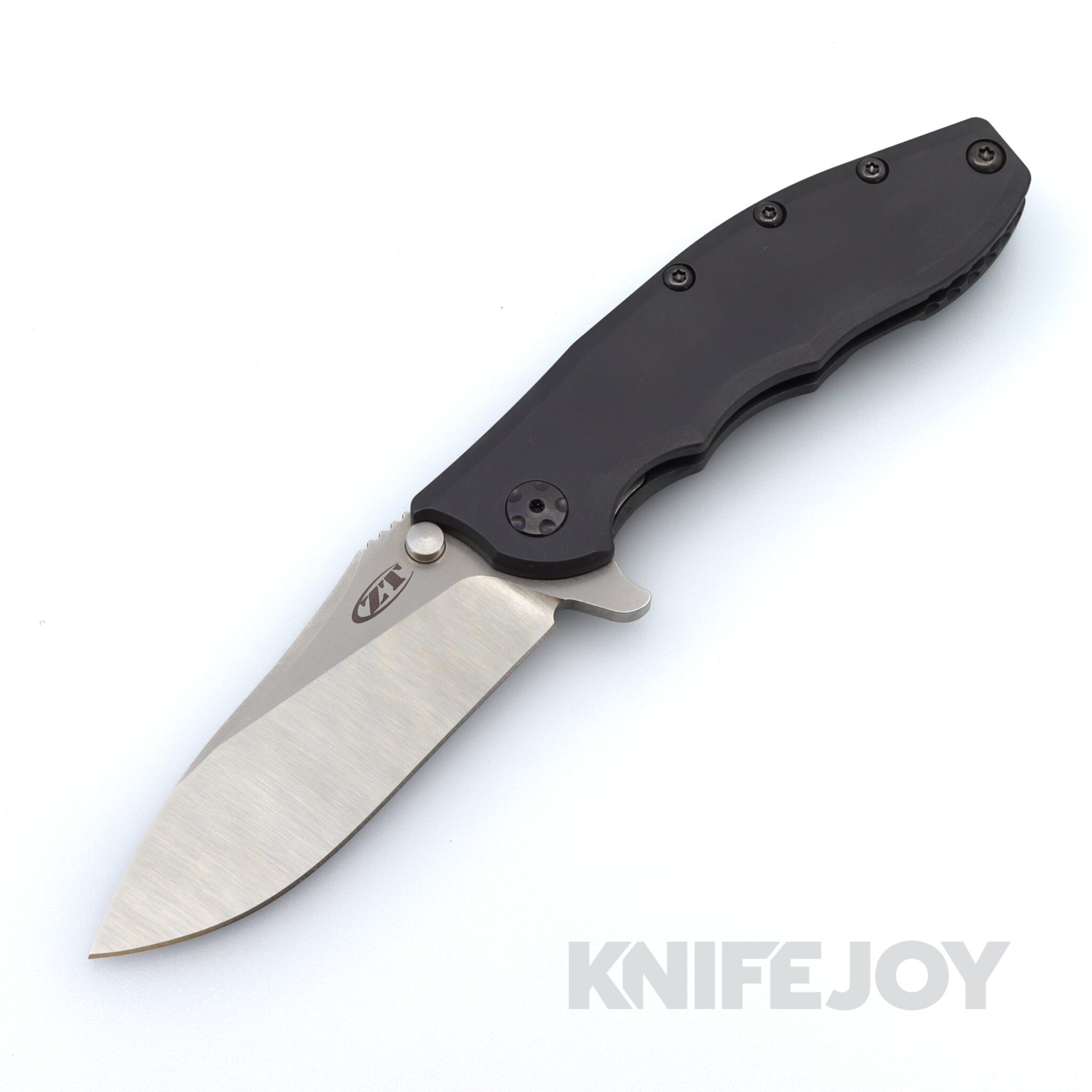 Zero Tolerance ZT 0562TI Rick Hinderer Design CPM-20CV Blade and Titanium Handles with Boatright Bladeworks Custom Plain Black Design