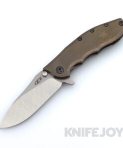 Zero Tolerance ZT 0562TI Rick Hinderer Design CPM-20CV Blade and Titanium Handles with Boatright Bladeworks Custom Bronze Engraved Army Star