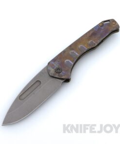 Medford Knives Praetorian Slim S35VN Acid Distressed Drop Point Blade with "Scorched Earth" Handles / Old School Bronze Spring / Old School Tumbled PVD Hardware and Clip