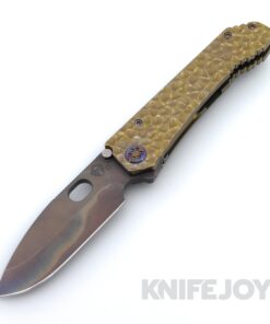 Medford Knives 187 DP D2 Vulcan Drop Point Blade with Bronze Peaks & Valleys Handles / Flamed Hardware and Clip