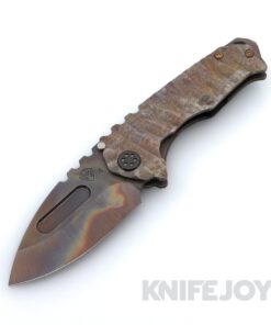 Medford Knives Praetorian Genesis "T" S45VN Vulcan Drop Point Blade with Scorched Earth Handles / OS TumPVD Hardware and Clip