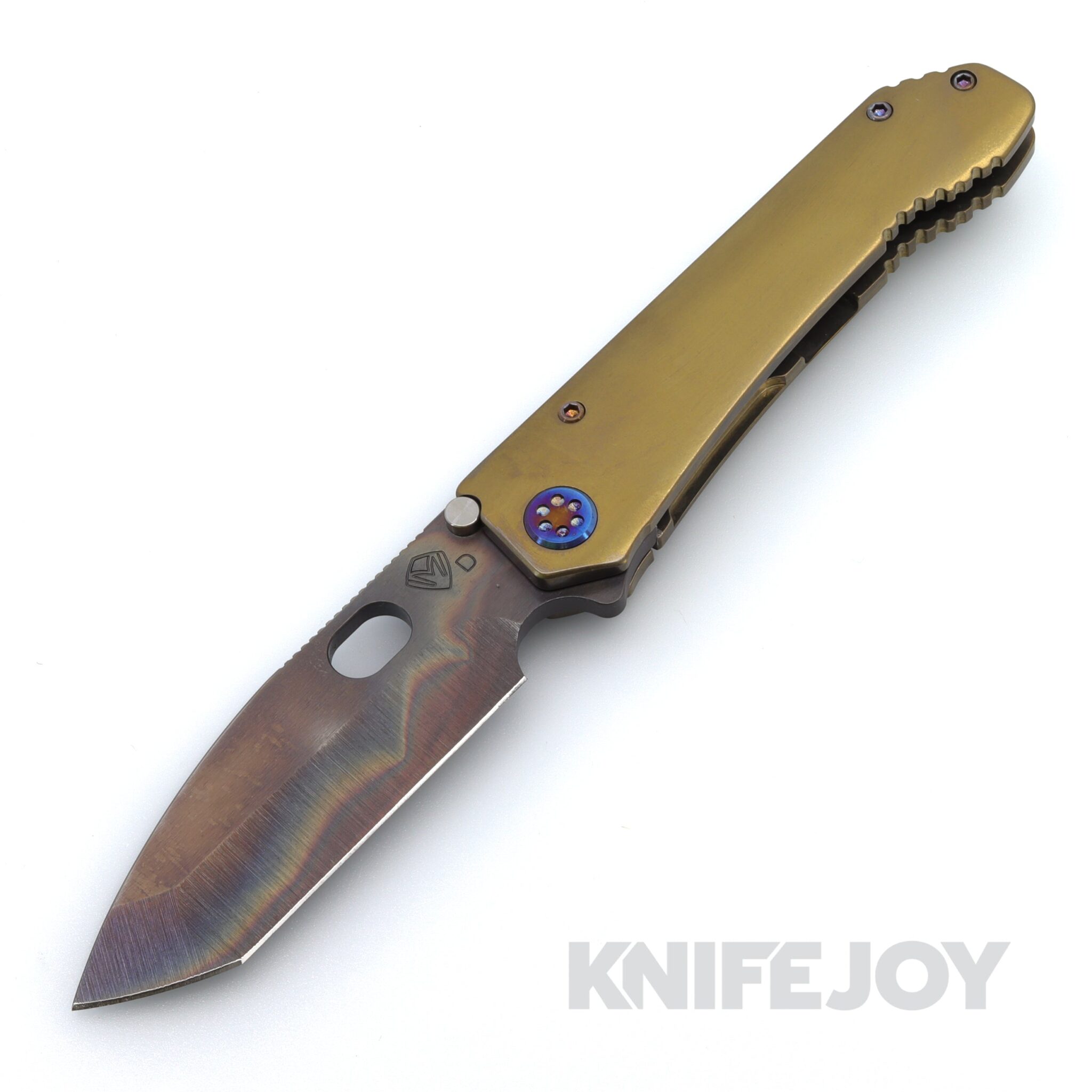 Medford Knives 187 DPT D2 Vulcan Tanto Blade with Bronze "Radius Contoured" Handles / Flamed Hardware / Bronze Clip
