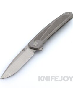 Pena X-Series Cobra Flipper Satin M4 Blade with Dark Bead Blast Titanium / Jigged Inlay Scales