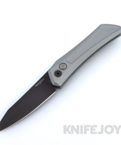 Pro-tech Knives 2025-SHOT-Oligarch.1 Sinkevich Design Oligarch Auto DLC Magnacut Blade with Grey Aluminum Handles / Black Lip Pearl Button / Black Hardware and Clip