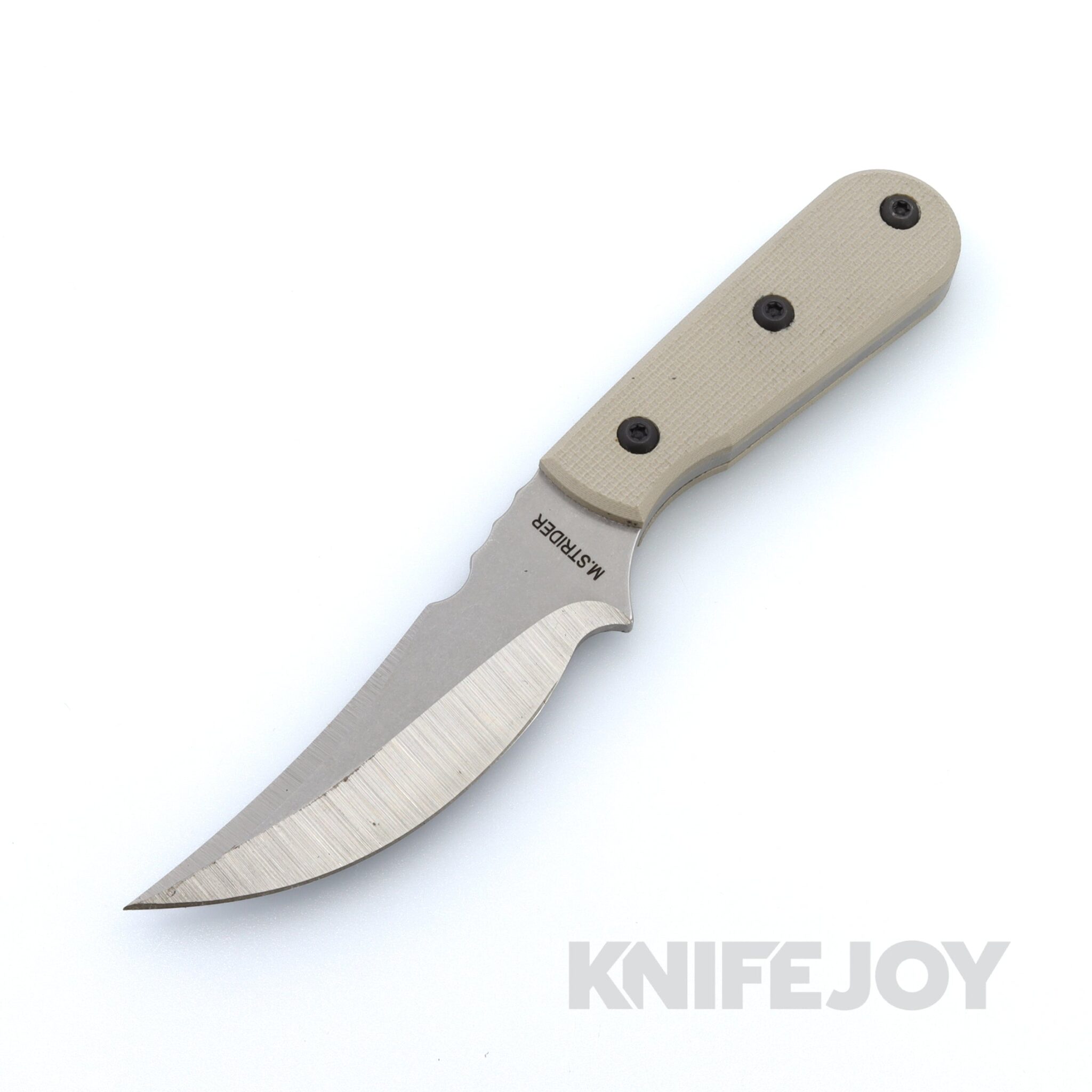 Strider Knives Steak Knife PSB27 Fixed Blade with Ivory Canvas Micarta Handles