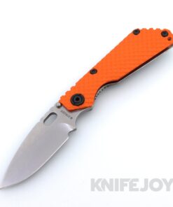 Mick Strider Knives SnG Handground Satin Blade with Orange Double Gunner Grip G10 Handle