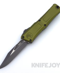 MICROTECH 1146-1 OD Combat Troodon III OTF Auto Single Edge Bowie Black Two-Tone Standard Blade with OD Aluminum Handles