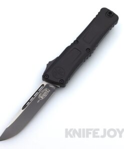 MICROTECH 1143-1T Combat Troodon III OTF Auto Single Edge Two-Tone Standard Blade with Black Aluminum Handles
