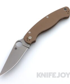 Spyderco C36GPBN15V2 MILITARY™ 2 Sprint Run Compression Lock Folder with CPM-15V Plain Blade and Brown G10 Handles
