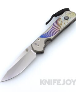 Chris Reeve Knives Large Sebenza 31 Drop Point Magnacut Blade with Unique Graphic Handles and Hematite Accent