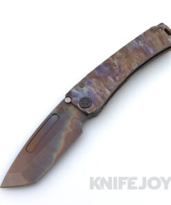 Medford Knives Marauder-H S45VN Vulcan Tanto Blade with Scorched Earth Predator Handles / Old School Bronze Spring / Old School Tumbled PVD Hardware and Clip