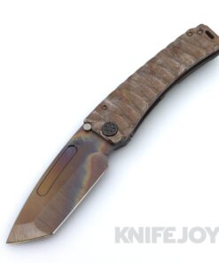 Medford Knives Praetorian Genesis "T" S45VN Vulcan Tanto Blade with Scorched Earth Predator Handle / Old School Tumbled PVD Hardware and Clip