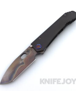 Medford Knives 187 DPT D2 Vulcan Tanto Blade with Black "Radius Contoured" Handles / Flamed Hardware / DLC Clip