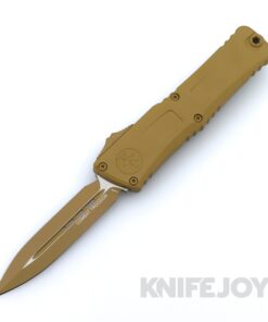 MICROTECH 1142-1CRA Combat Troodon Gen III OTF Auto Double Edge Standard Blade with Cerakote RAL-8000 Aluminum Handles