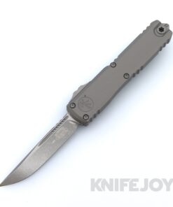 MICROTECH 1121-10APNC Ultratech ZBP GEN III OTF Auto Single Edge Apocalyptic Blade with Natural Clear Anodized Aluminum Handles