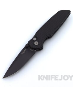 Pro-tech Knives PT-INT106 Tactical Response 3 Integrity Double Thumbstud Manual DLC S35VN Blade with Relic Textured Black Aluminum Handles / Hardware / Deep Carry Clip