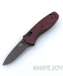 Benchmade 585BK-04 Mini Barrage AXIS-Assisted Folder Drop Point S30V Black Blade with Redstone Richlite Handles