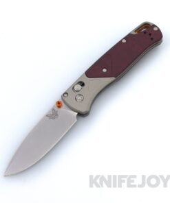 Benchmade 535-09 Bugout AXIS Lock Knife with Drop Point Plain CPM-S90V Blade and Aluminum Handle with Redstone Richlite Inlays