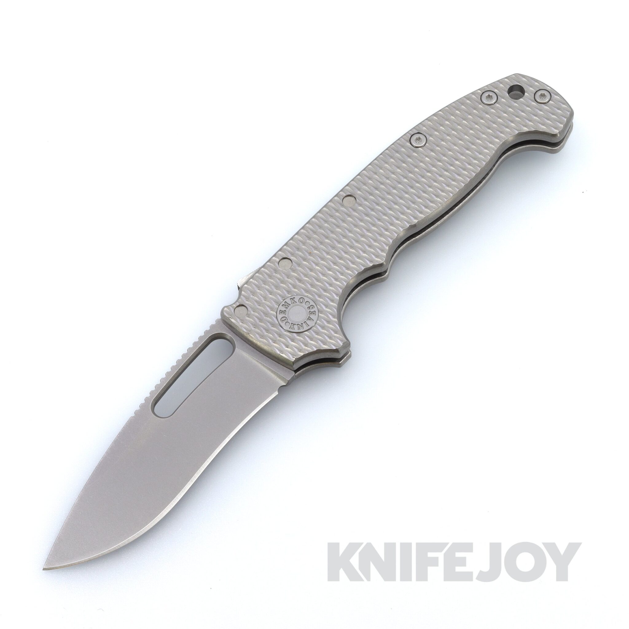 Demko Knives MG AD20S Kopis 20CV Blade with Textured Titanium Handles