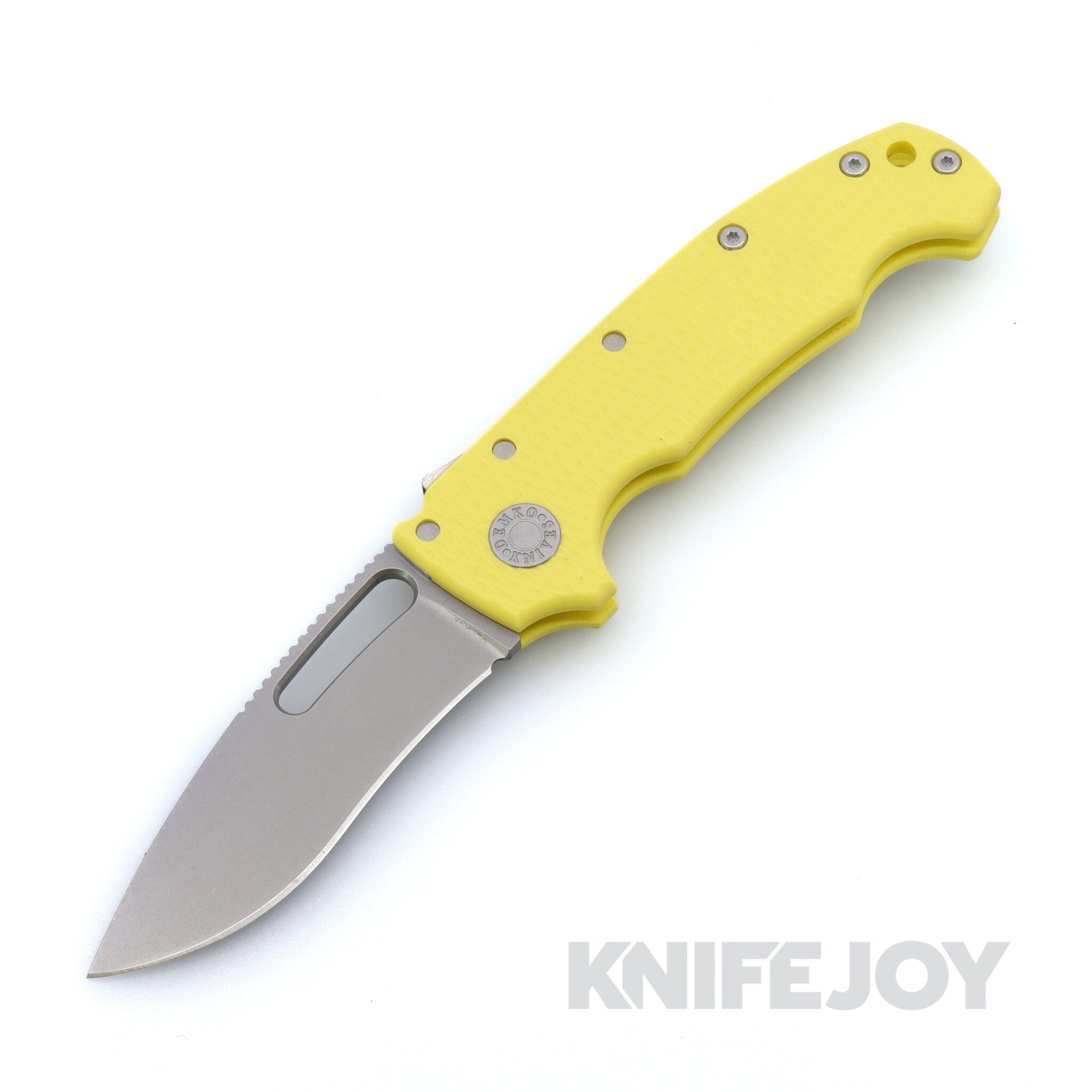 Demko Knives MG AD20S Kopis 20CV Blade with Yellow Textured G10 K-1 Handles