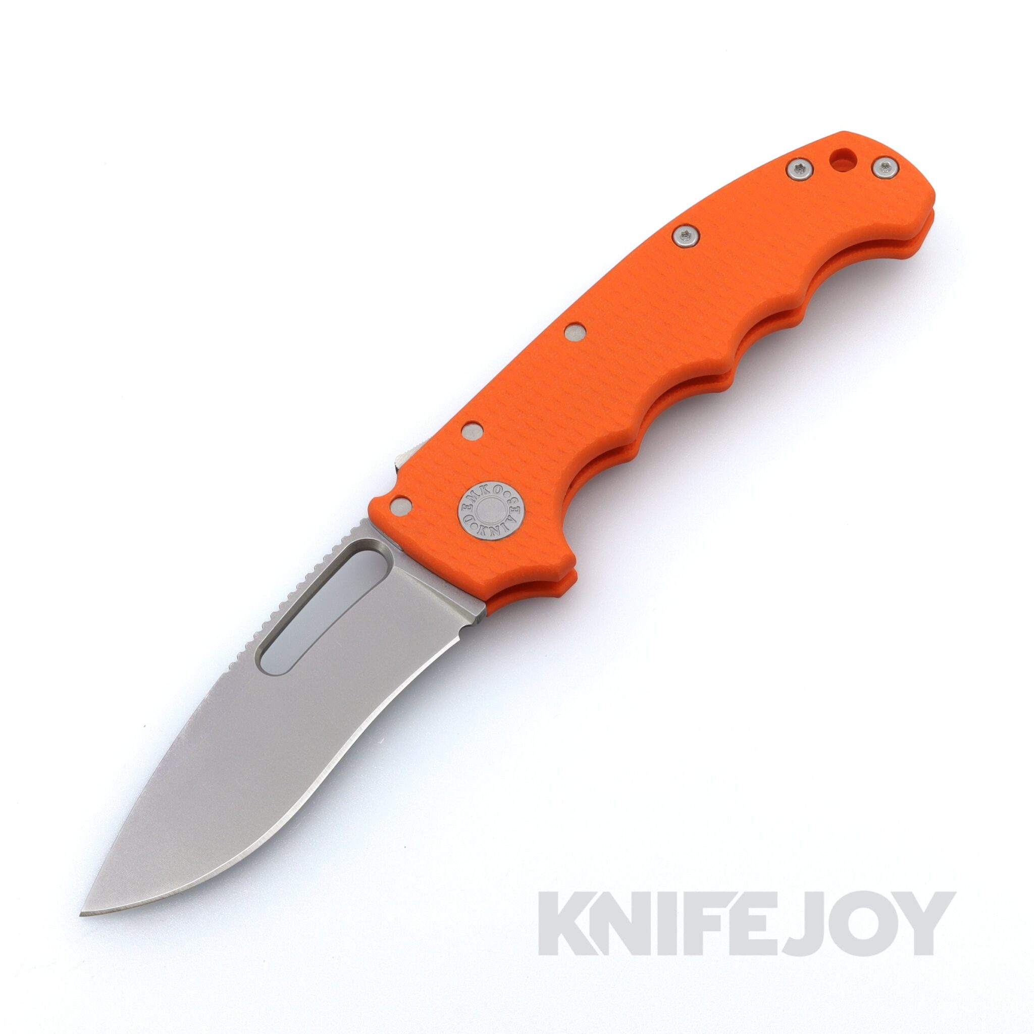 Demko Knives MG AD20S Kopis 20CV Blade with Orange G10 Finger Groove Handle