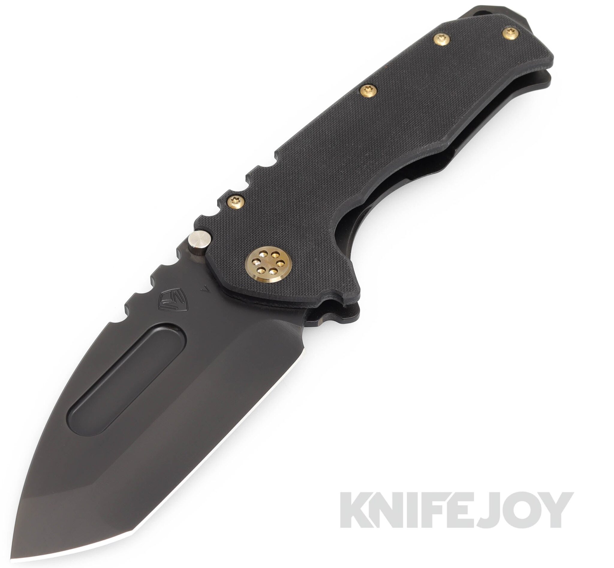 Medford Knives Praetorian G CPM 20CV PVD Tanto Blade with Black G10 Handle/ PVD Spring/ Bronze Hardware and Clip KJ Exclusive