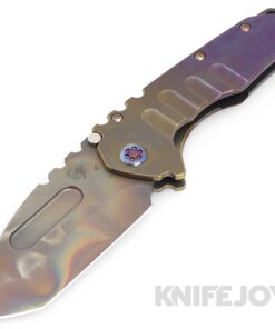 Medford Knives Praetorian "T" S45VN Vulcan Tanto Blade with Bronze/ Violet Fade Handles/ Flamed Hardware and Clip