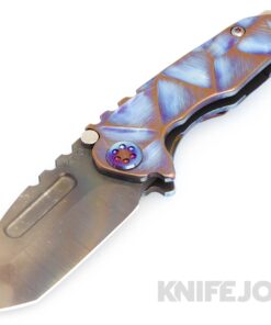 Medford Knives Micro Praetorian T S45VN Vulcan Tanto Blade with Two-Toned Stained Glass Handles/ Flamed Hardware and Clip