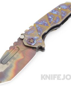 Medford Knives Micro Praetorian T S45VN Vulcan Tanto Blade with Flamed Bronze Stained Glass Handles/ Flamed Hardware/ PenFlm Bronze Clip