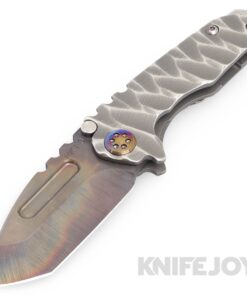 Medford Knives Micro Praetorian T S45VN Vulcan Tanto Blade with Brush Silver Predator Handles/ Flamed Hardware and Clip