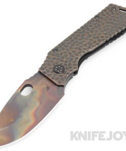 Medford Knives TFF-1 S45VN Vulcan Blade with Black w/ Rose "Peaks&Valleys" Handles/ PVD HW and Clip