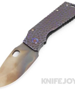 Medford Knives TFF-1 S45VN Vulcan Blade with Black w/ Vio-Rose "Peaks&Valleys" Handles/ Flamed HW and Clip