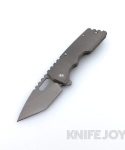 Attn2Detail Mercantile Knives Mark 2 Medium Stonewash S30V Hissatsu Blade with Stonewash Flow Titanium Handles