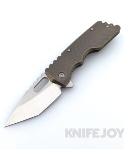 Attn2Detail Mercantile Knives Mark 2 Medium Hissatsu S30V Blade with Contoured Flow Antiqued Bronze Anodized Handles