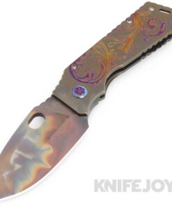 Medford Knives TFF-1 S45VN Vulcan Blade with Bronze Deep Cut "Laurel Leaf Filigree" Handles/ Flamed Hardware and Clip