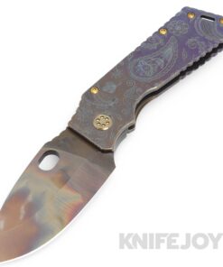 Medford Knives TFF-1 S45VN Vulcan Blade with Vio-Bronze "Deep Cut Paisley" Handles/ Bronze Hardware/ Brz-Vio Fade Clip