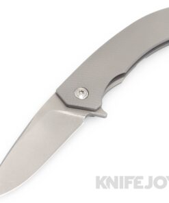 Trevor Burger Custom Knives TBC-DAKAR02 DAKAR Flipper Folder Plain Satin Blade with Titanium Handles/ Plain Hardware and Clip