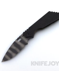 Mick Strider Knives SMF Tiger Stripe Magnacut Blade with Black G10 / Titanium Handle