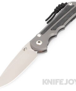 Chris Reeve Knives Large Inkosi Plain Drop Point Magnacut Blade with Black Canvas Micarta Inlay/ Glass Blasted Titanium Handles
