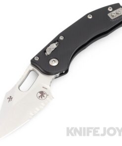 MICROTECH 169RL-11FL Borka Stitch RAM-LOK Folding Knife Apocalyptic Standard Partially Serrated Blade with Fluted Black Type III Aluminum Handles