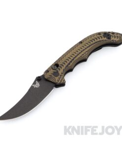Benchmade 865BK-01 Mini Bedlam Black S90V Scimitar Blade with Black / Coyote / OD G10 Handle