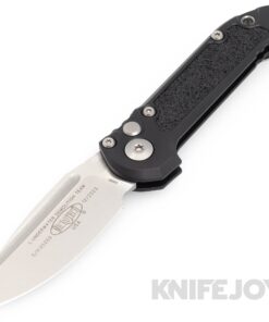 MICROTECH 1135-10 Auto L.U.D.T. GEN III Auto Stonewash Standard Blade with Black Aluminum Handles