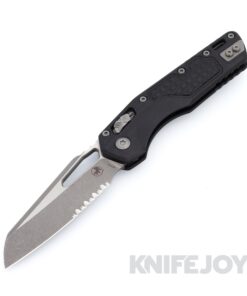 MICROTECH Standard Issue 210-11APFRGTBK MSI RAM-LOK Folder Single Edge Apocalyptic Partially-Serrated Blade with Frag Black G10 Handles