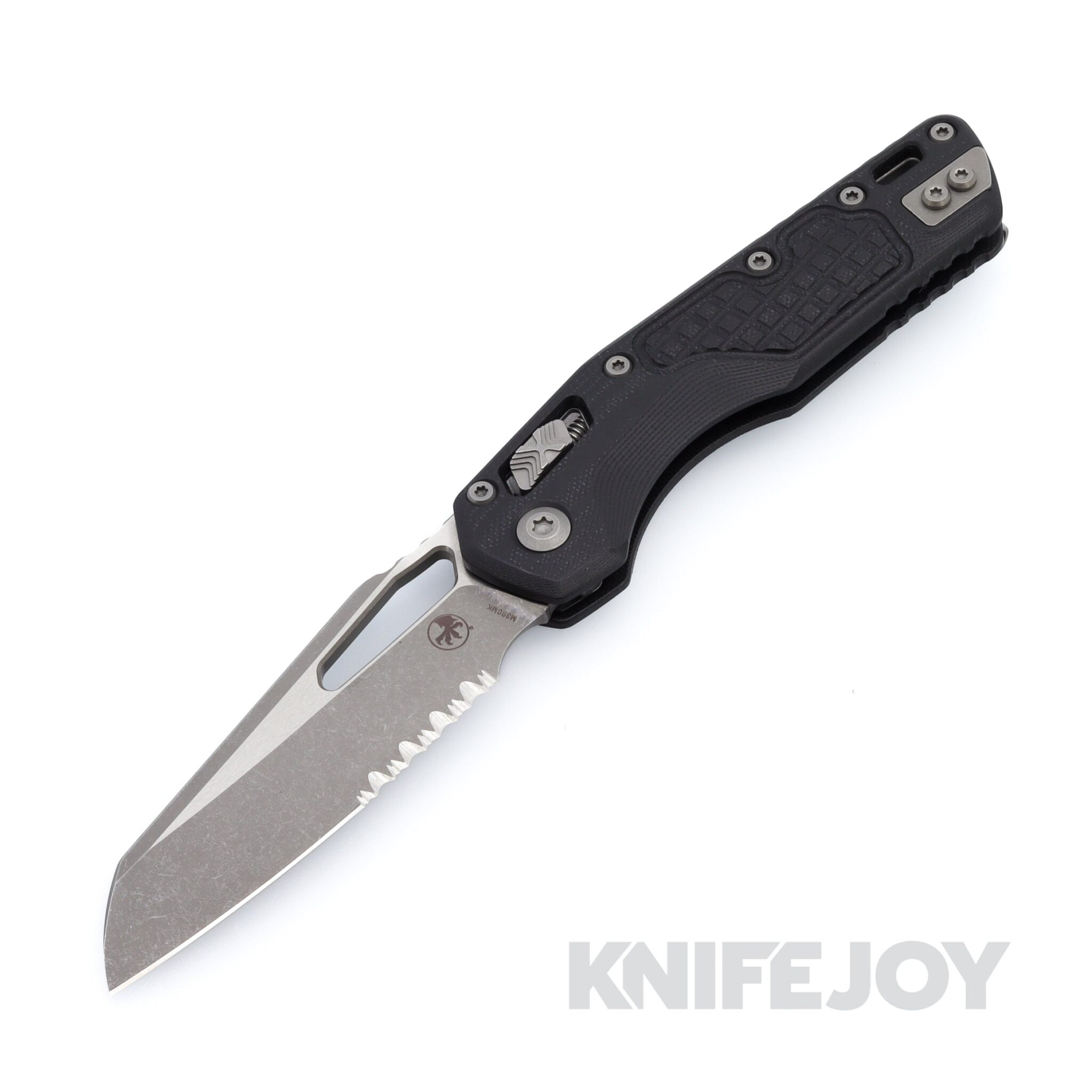 MICROTECH Standard Issue 210-11APFRGTBK MSI RAM-LOK Folder Single Edge Apocalyptic Partially-Serrated Blade with Frag Black G10 Handles