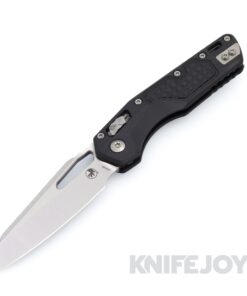 MICROTECH Standard Issue 210-10FRGTBK MSI RAM-LOK Folder Single Edge Stonewash Standard Blade with Frag Black G10 Handles
