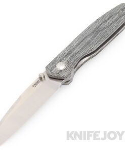 Enrique Pena X Series Front Flipper Bravo1 M390 Belt Satin Blade with Black Micarta Handles/ Titanium Hardware and Clip