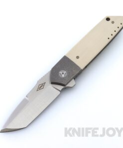Mechforce Carey Collab Roadster Folder with Satin M390 Blade and Ivory G10 Handle with Titanium Bolsters