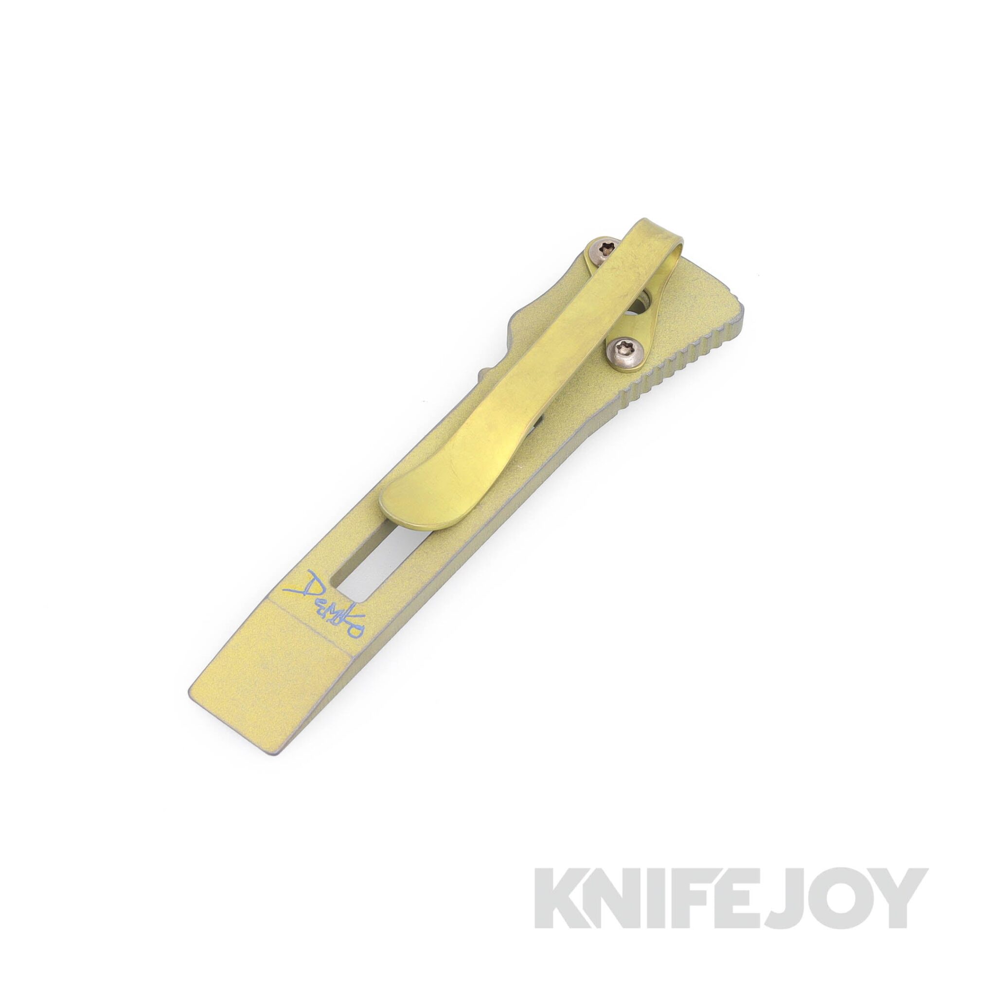 Maverick Customs Shark lock Pry Bar with Yellow Anodized Titanium