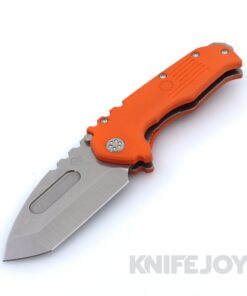 Medford Knives Praetorian Scout M/P D2 Tumbled Tanto Blade with Hi-Vis Orange G10 Handles and Standard Hardware / Clip / Breaker