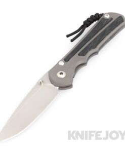 Chris Reeve Knives Large Inkosi Plain Magnacut Drop Point Blade with Black Canvas Micarta Inlay Titanium Handles